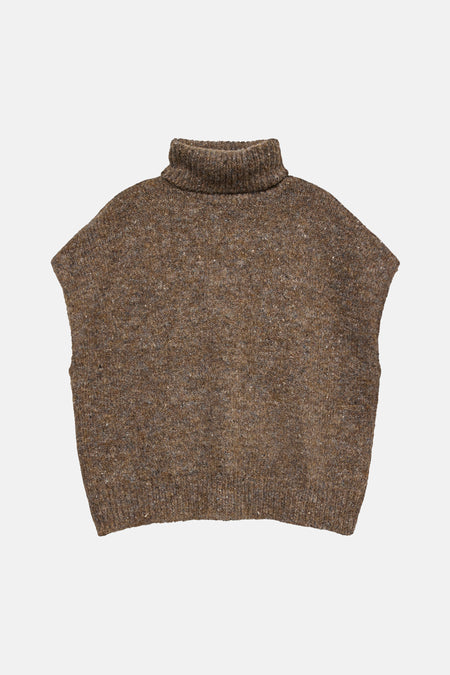 Dames tops pull zonder mouw - Cocoa Brown