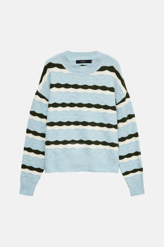 Pull col O - Cashmere Blue