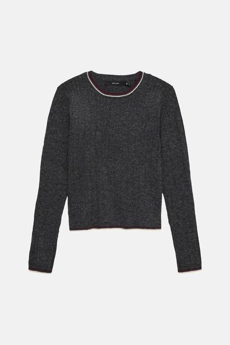 Pull col O - Dark Grey Melange