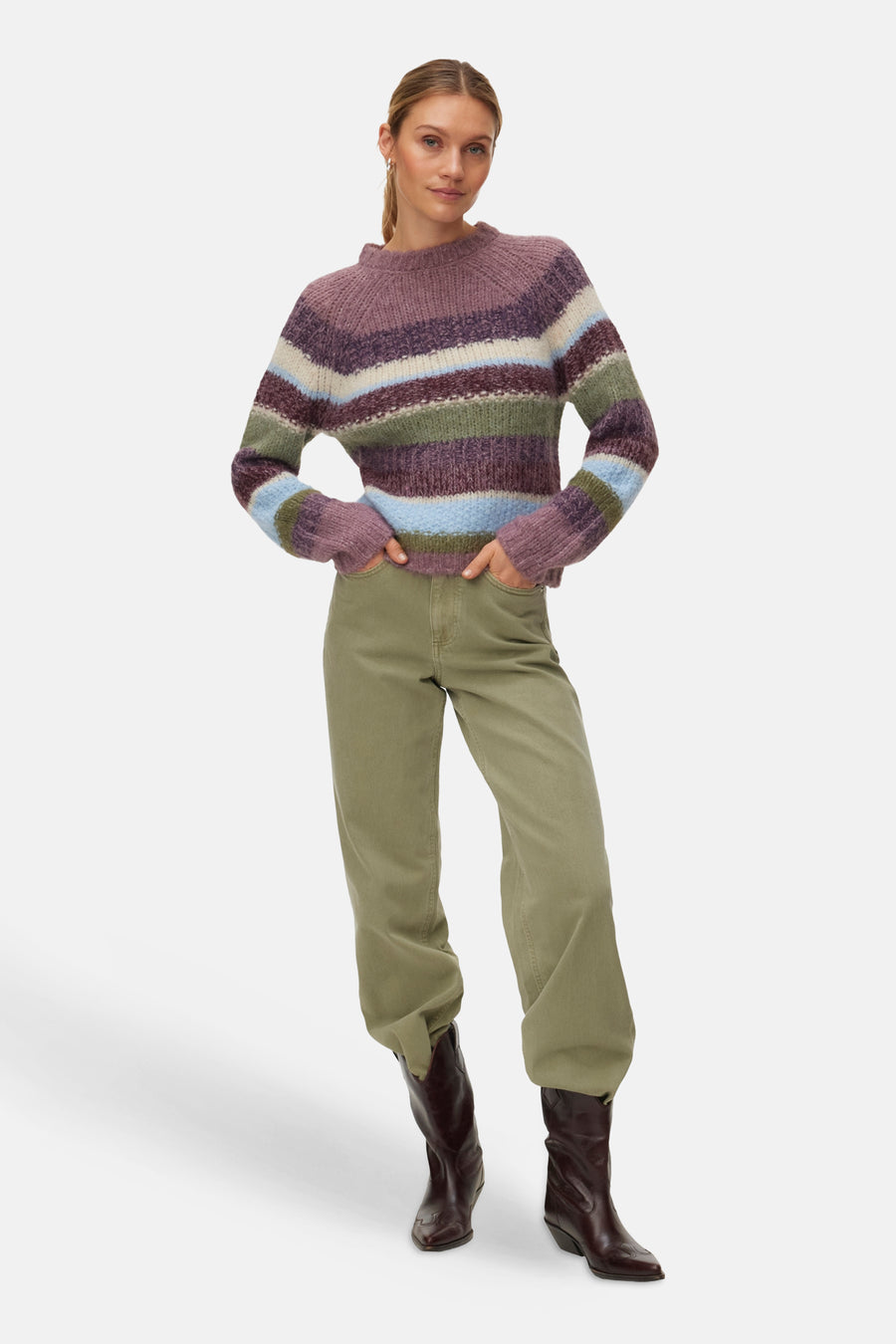 Pull col O multicolore - VERO MODA®