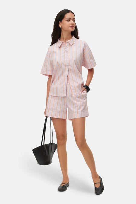 Blouse à manches courtes - rose