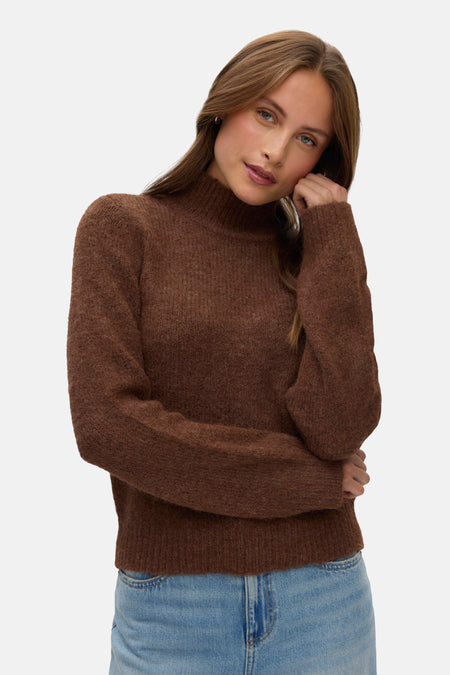 Pull à col roulant - Cocoa Brown