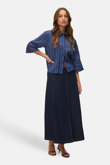 Chemise à manches longues - bleu