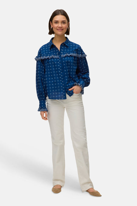 Chemise à manches longues - bleu