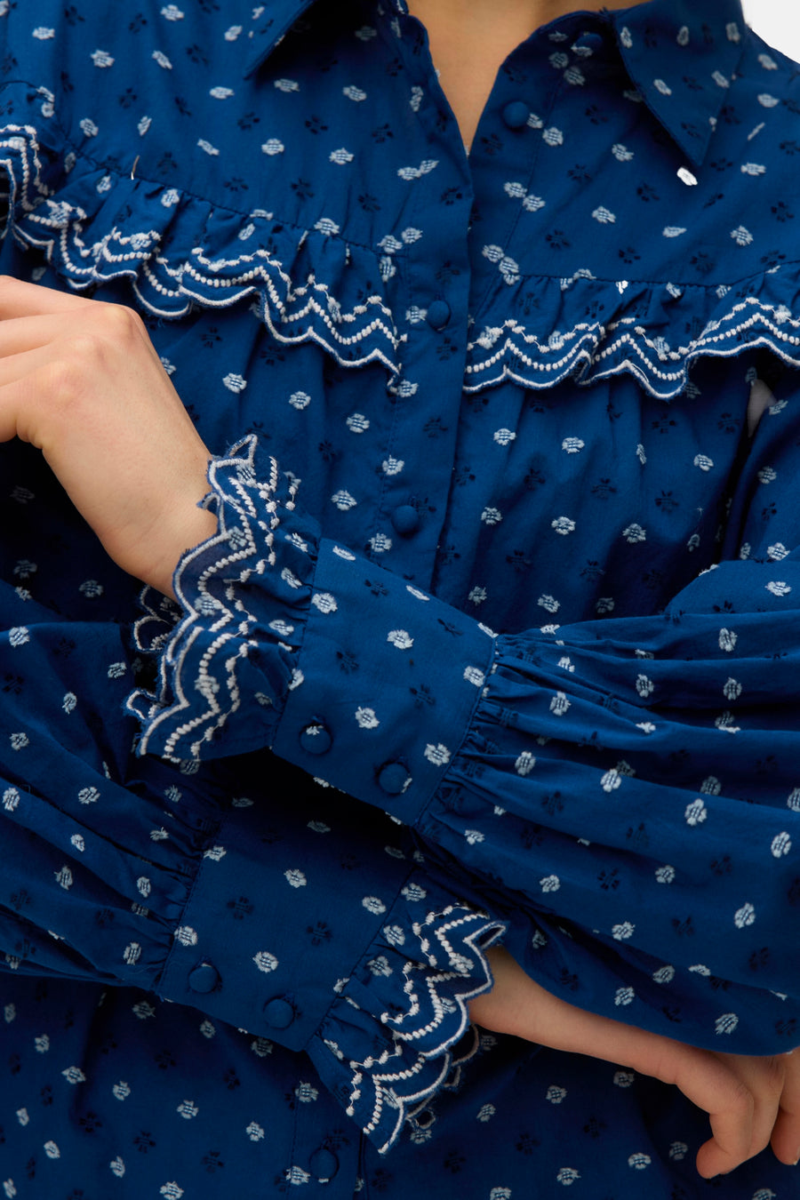 Chemise à manches longues - bleu