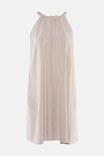 Robe sans manches beige de VERO MODA® avec col bénitier plissé et coupe décontractée.