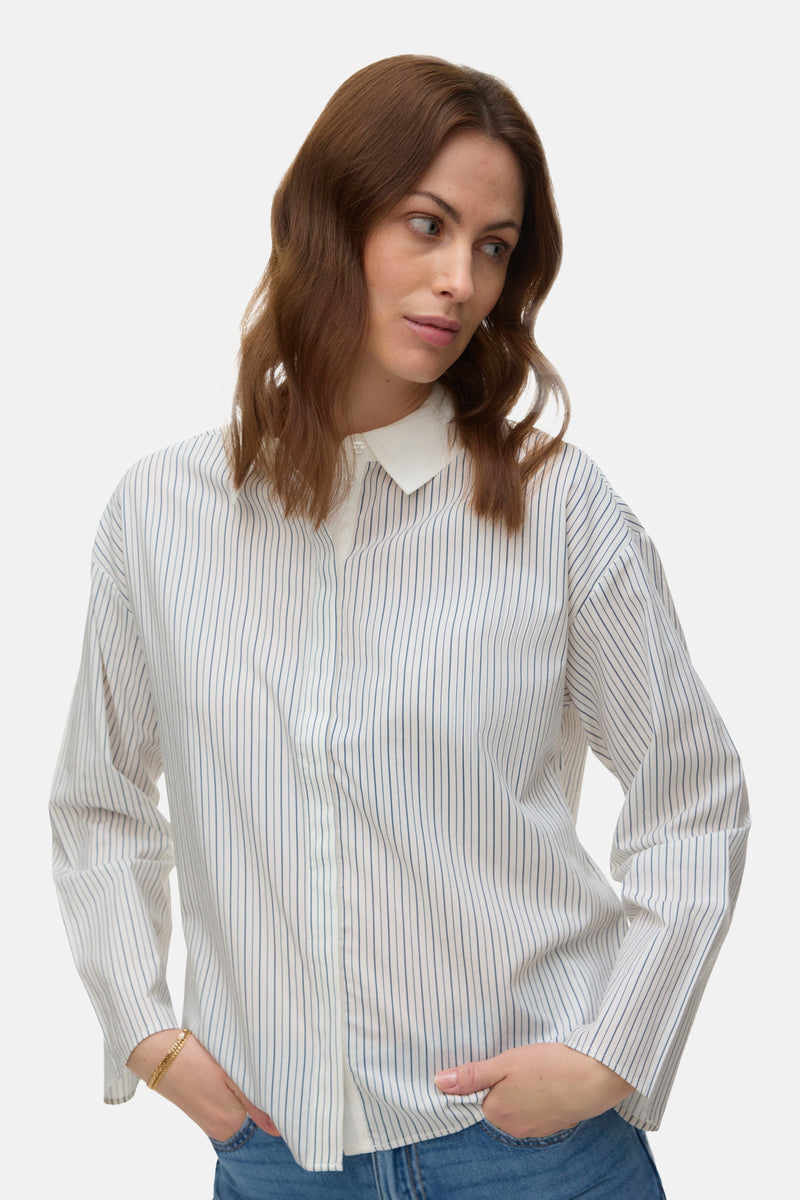 Chemise à manches longues - blanc