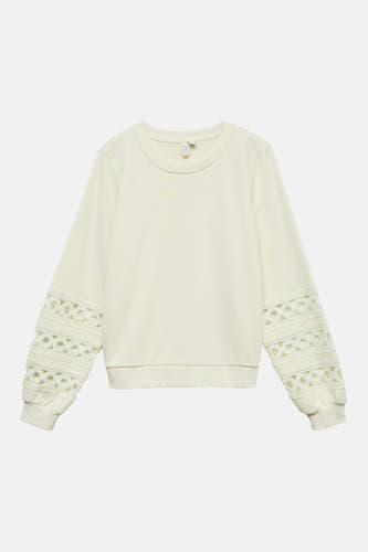 Sweat col O - écru