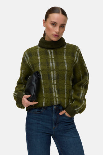 Pull à col roulant - Vert