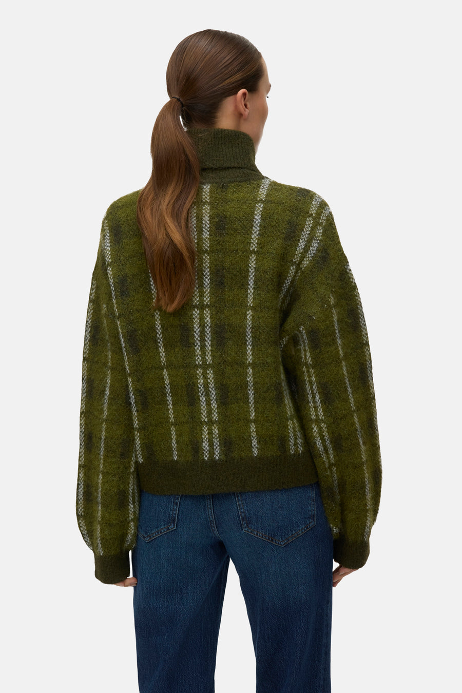 Pull à col roulant - Vert