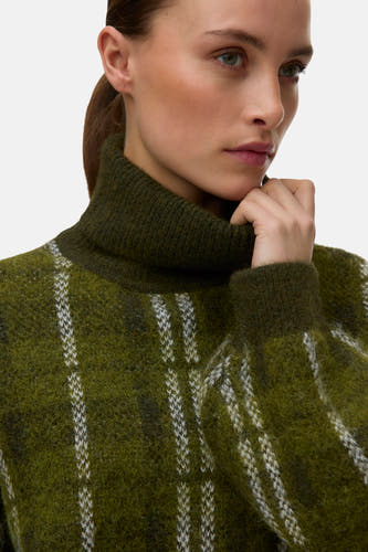 Pull à col roulant - Vert