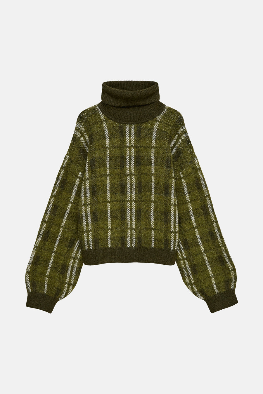 Pull à col roulant - Vert