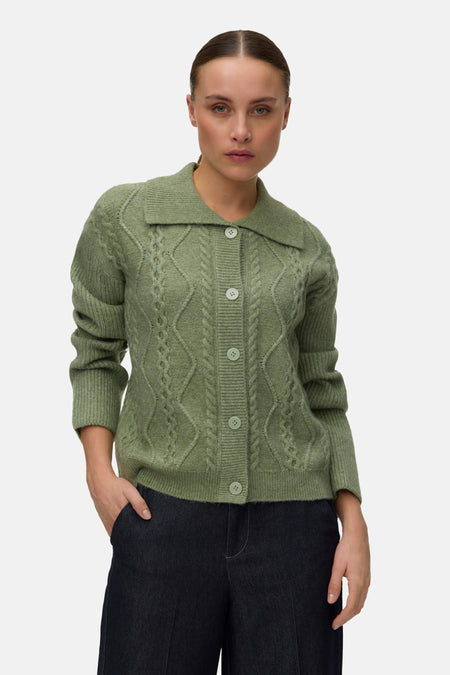 Cardigan - Oil Green