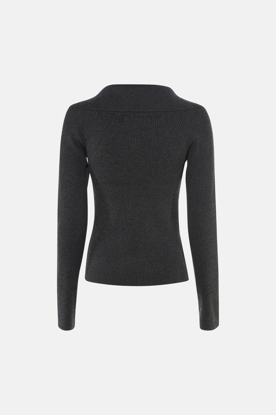 Pull col V - Dark Grey Melange