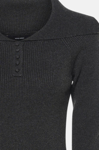 Pull col V - Dark Grey Melange