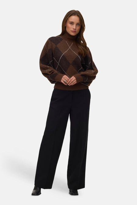 Pull à col roulant - Cocoa Brown