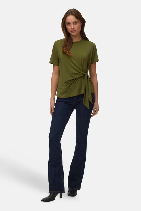 Top uni manche courte vert - VERO MODA®