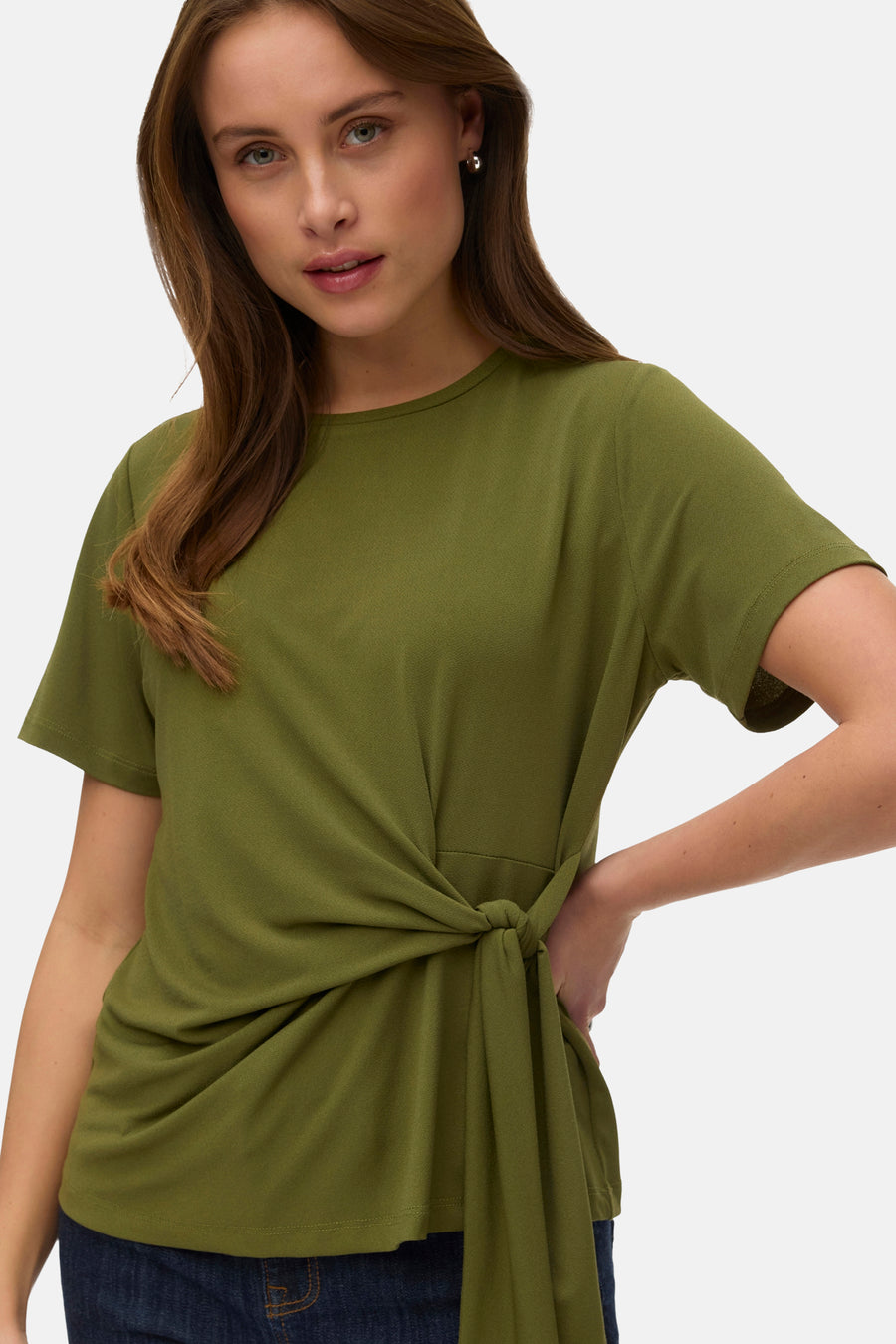 Top uni manche courte vert - VERO MODA®