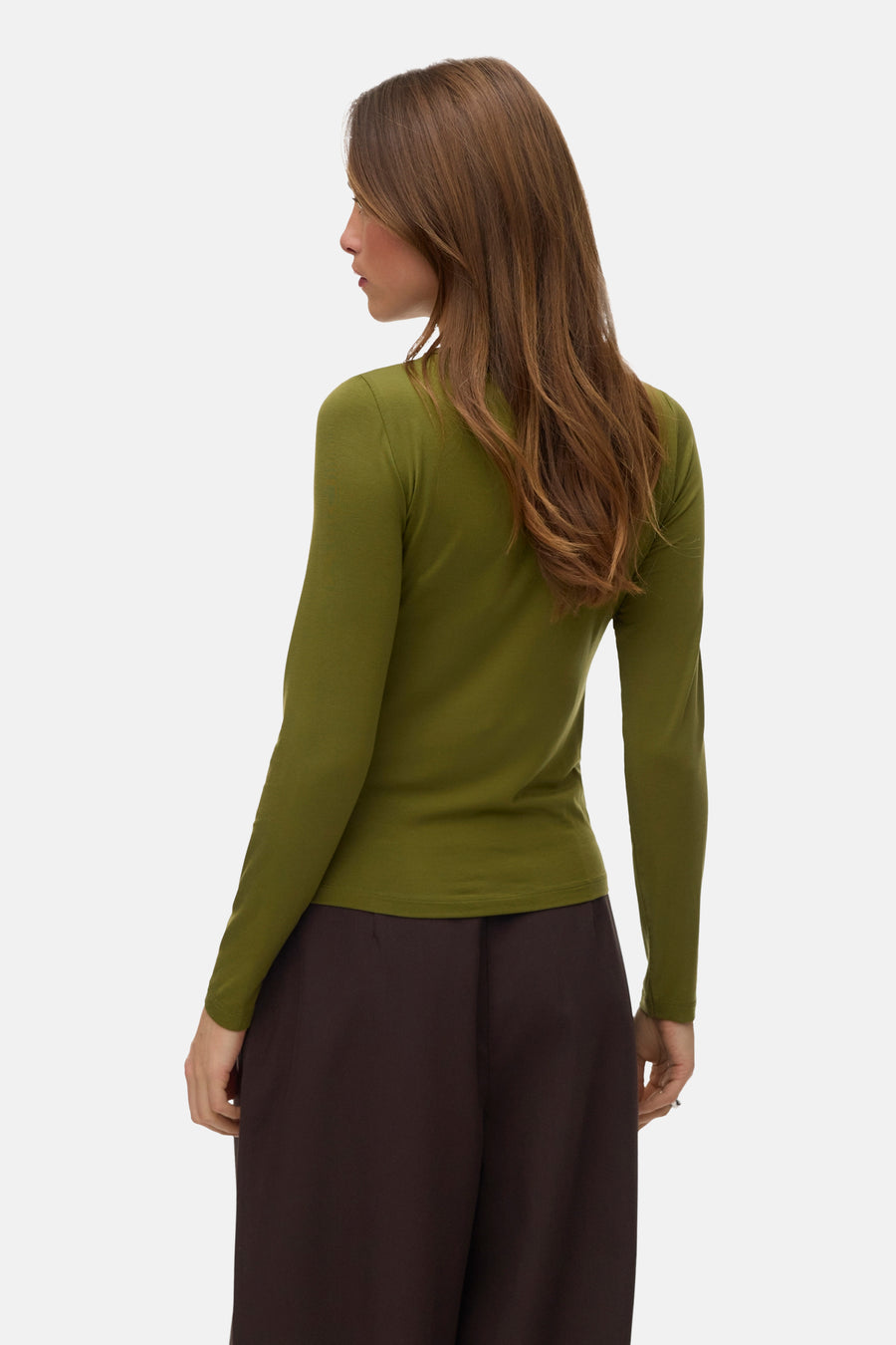 Top uni manche longue vert - VERO MODA®