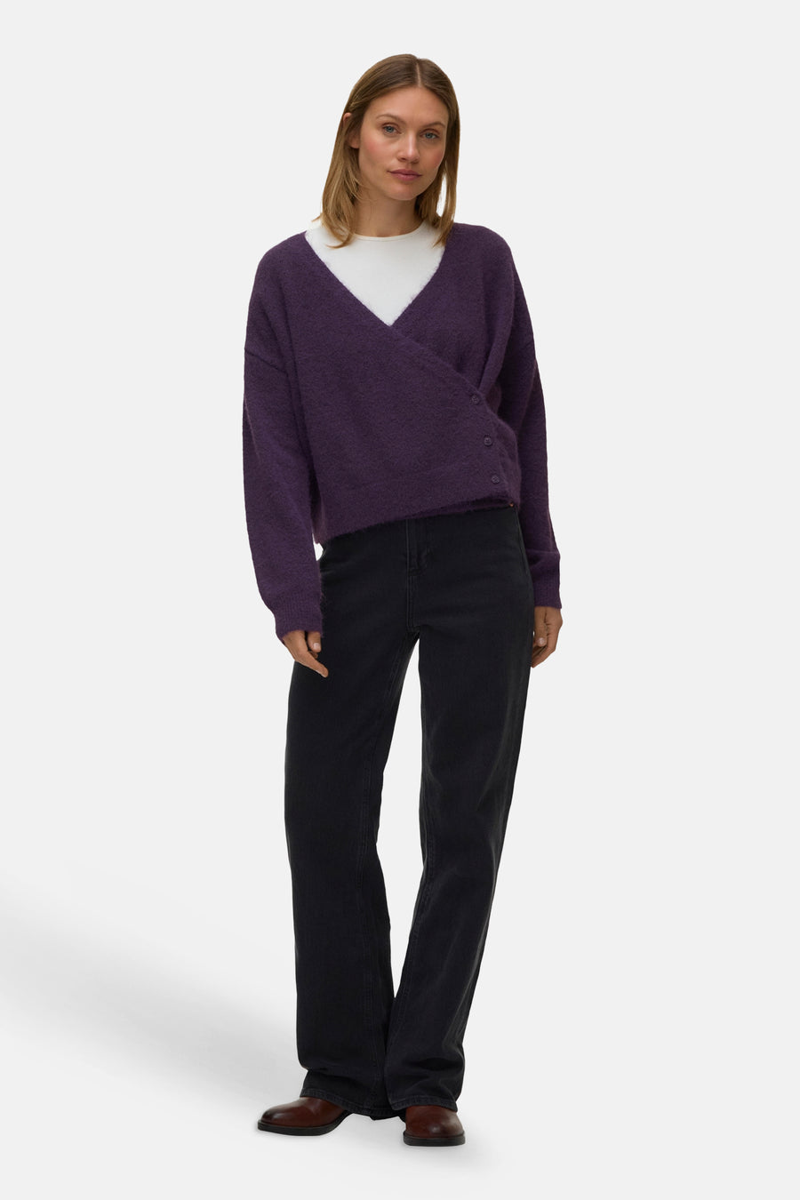 Pull col V mauve - VERO MODA®