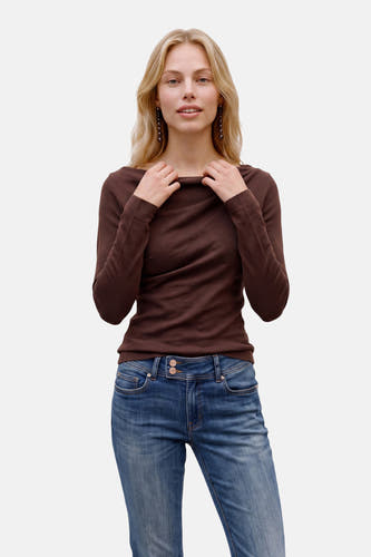 Top uni manche longue brun - VERO MODA®
