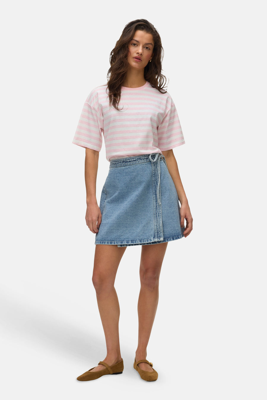 Top uni manche courte rose - VERO MODA®