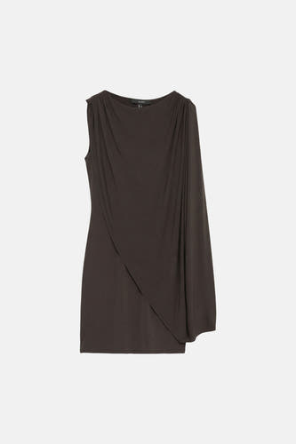 Robe à manches courtes - brun