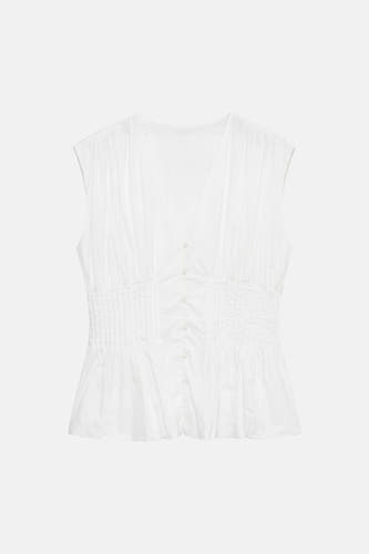 Blouse sans manches - blanc