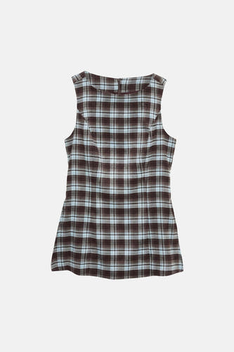 Blouse à manches courtes - brun
