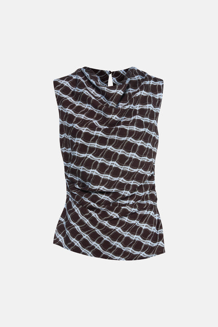 Blouse à manches courtes - brun