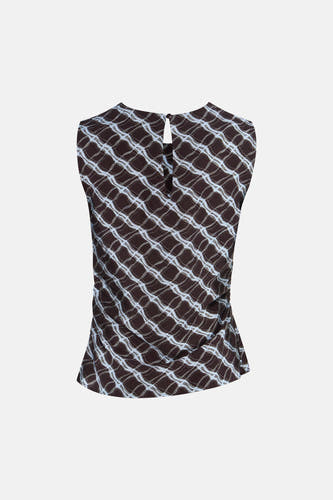 Blouse à manches courtes - brun