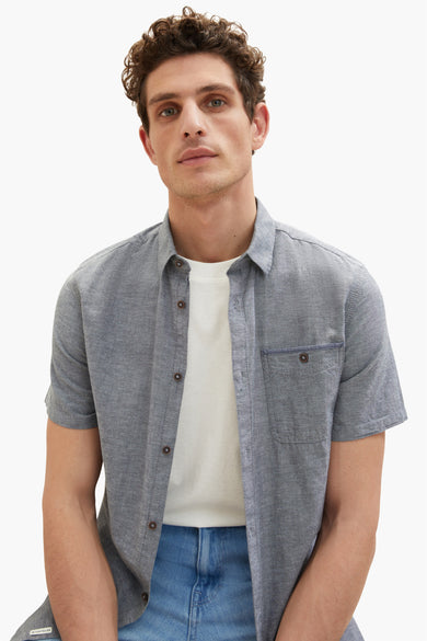 Chemise &agrave; manches courtes - bleu