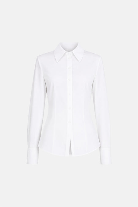 Chemise à manches longues - blanc