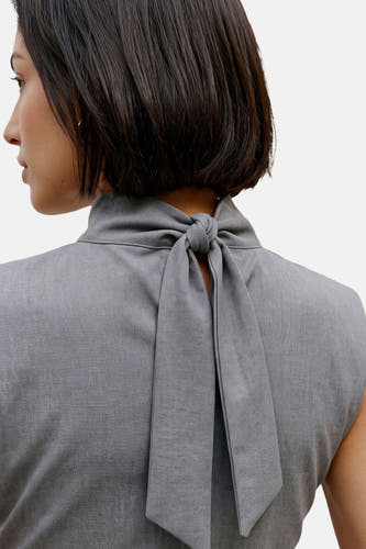 Blouse sans manches - gris