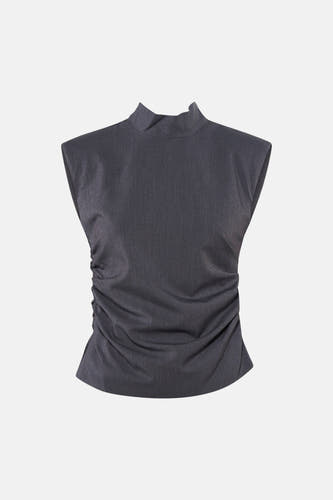 Blouse sans manches - gris