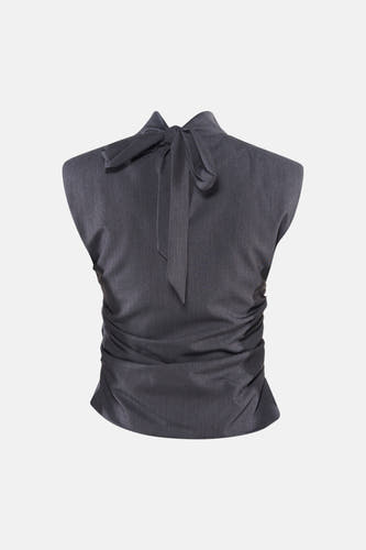 Blouse sans manches - gris
