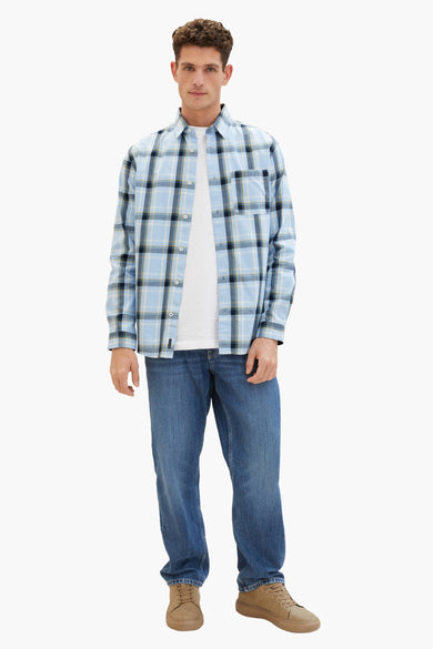 Chemise (manches longues) Bleu - TOM TAILOR