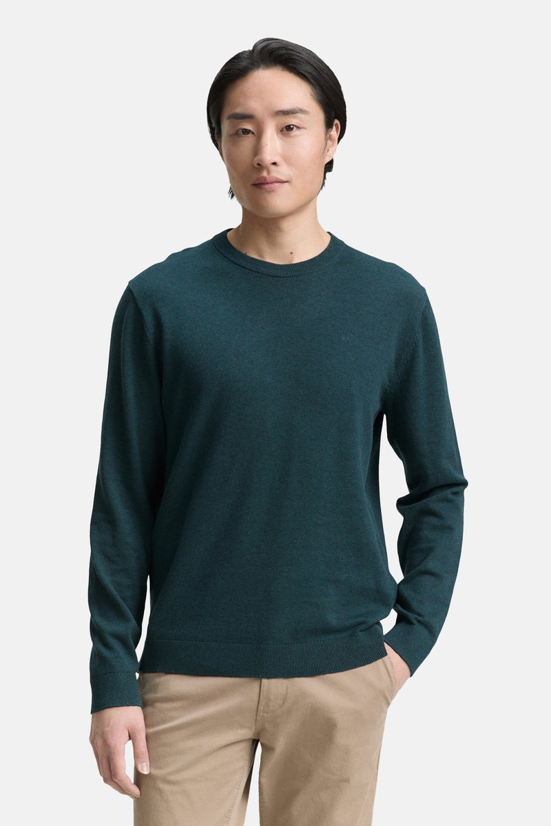 Pull à col rond - vert