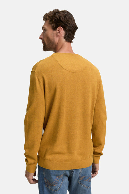 Pull à col rond - jaune