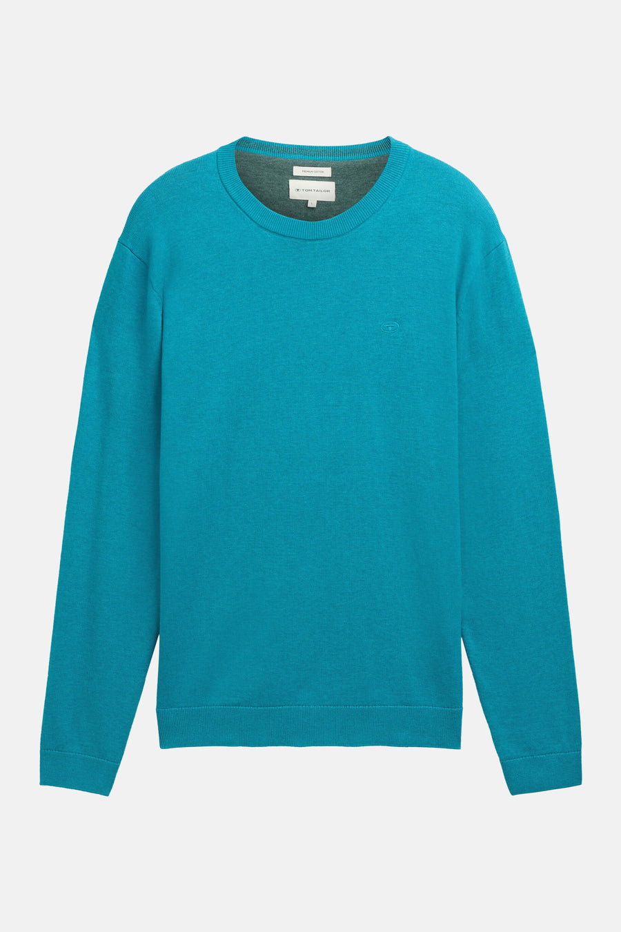 Pull à col rond - Turquoise - TOM TAILOR
