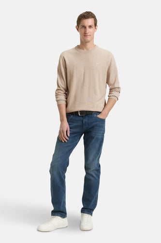 Pull à col rond - beige - TOM TAILOR