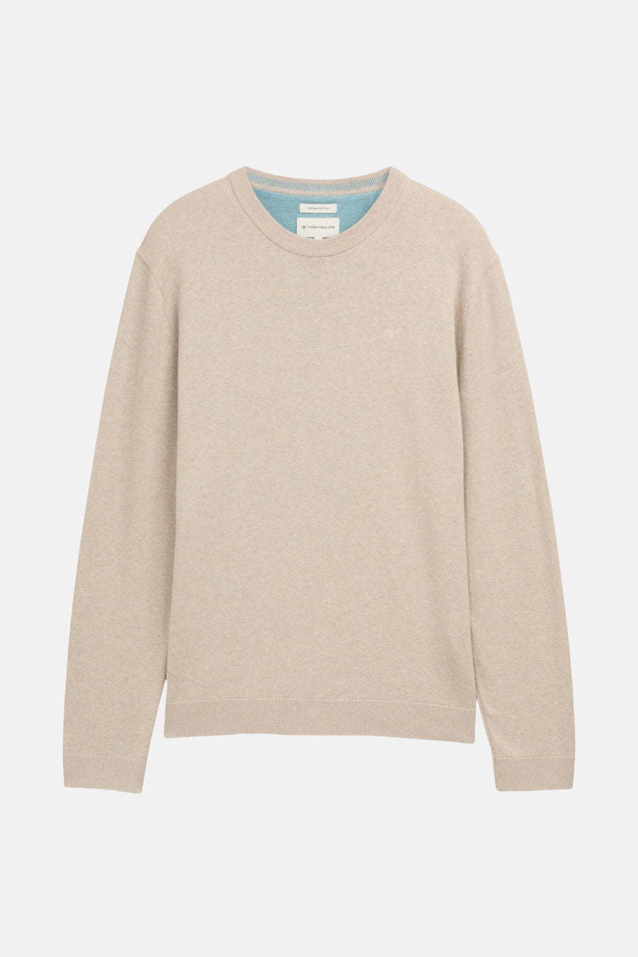 Pull à col rond - beige - TOM TAILOR