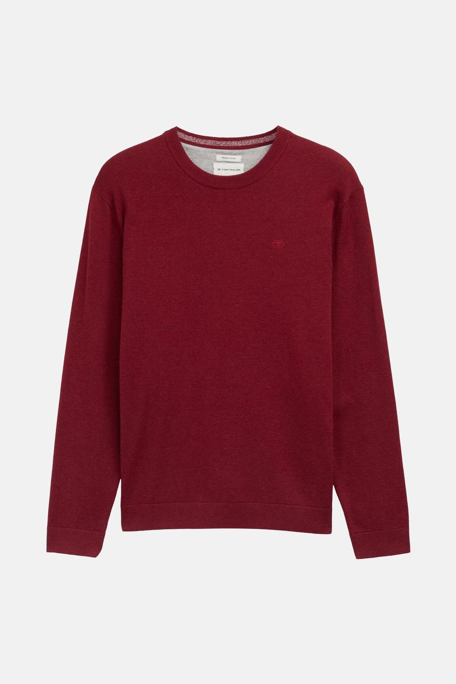 Pull à col rond - rouge - TOM TAILOR