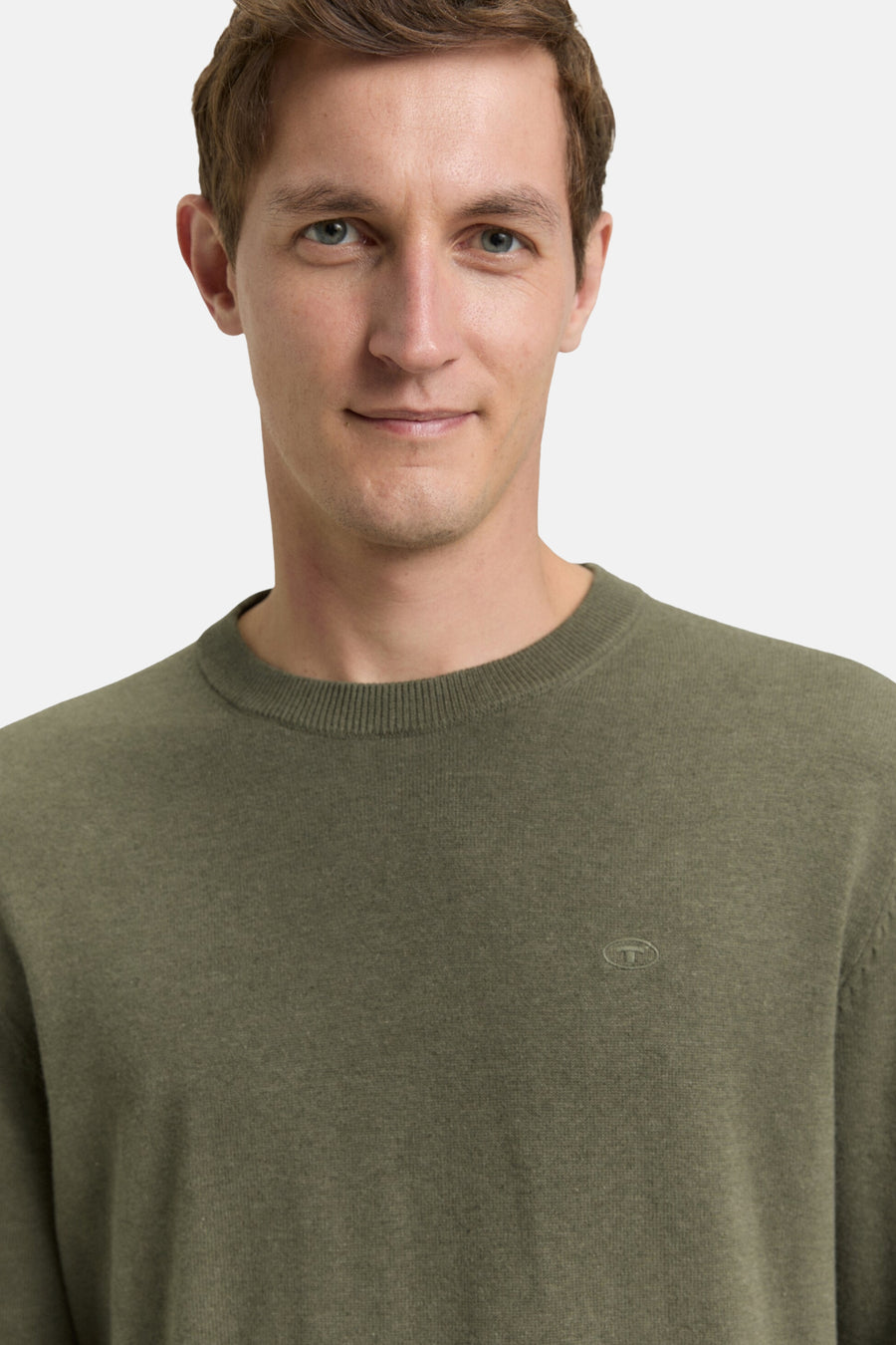 Pull à col rond - vert - TOM TAILOR