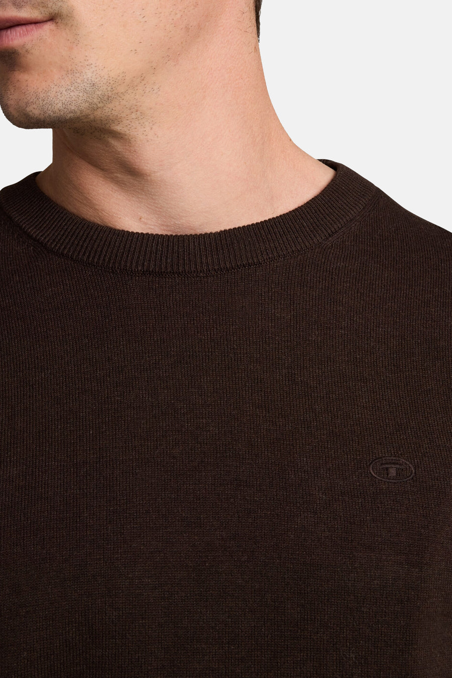 Pull col O brun - TOM TAILOR