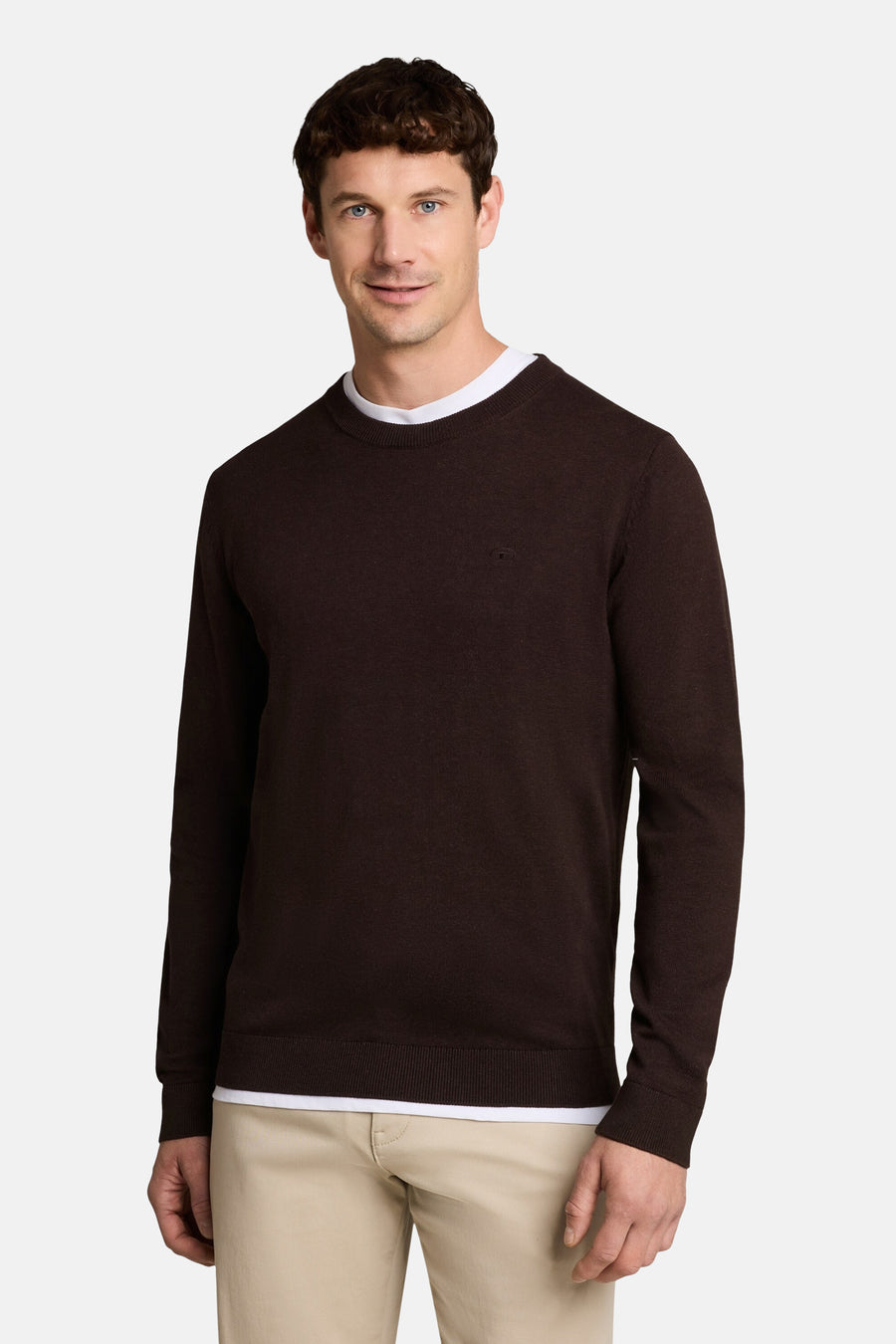 Pull col O brun - TOM TAILOR