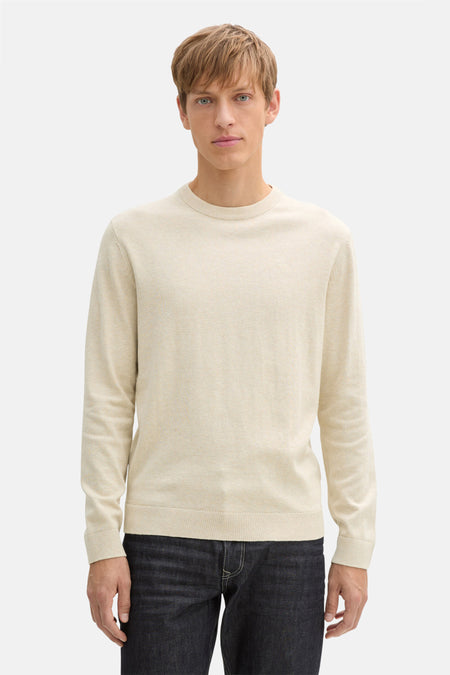 Pull col O Beige - TOM TAILOR