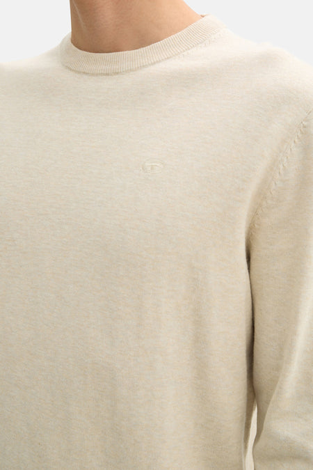 Pull col O Beige - TOM TAILOR