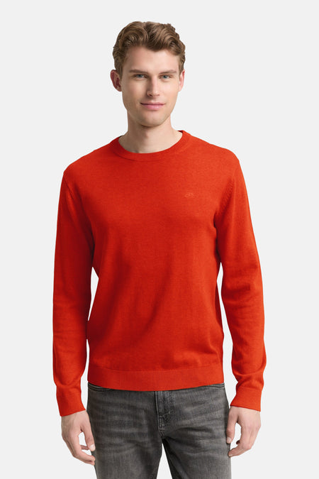 Pull à col rond - orange