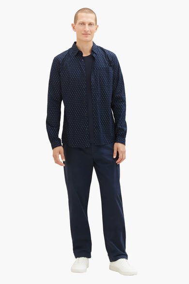 Chemise &agrave; manches longues - bleu